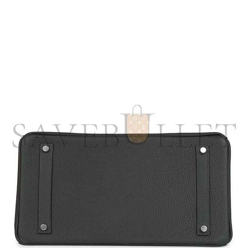 H**mes MASTER BIRKIN 35 VERT FONCE TOGO PALLADIUM HARDWARE (35*25*18cm)